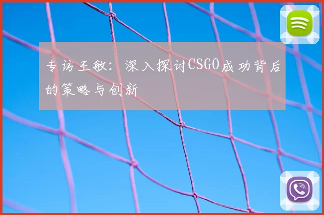 专访王敏：深入探讨CSGO成功背后的策略与创新